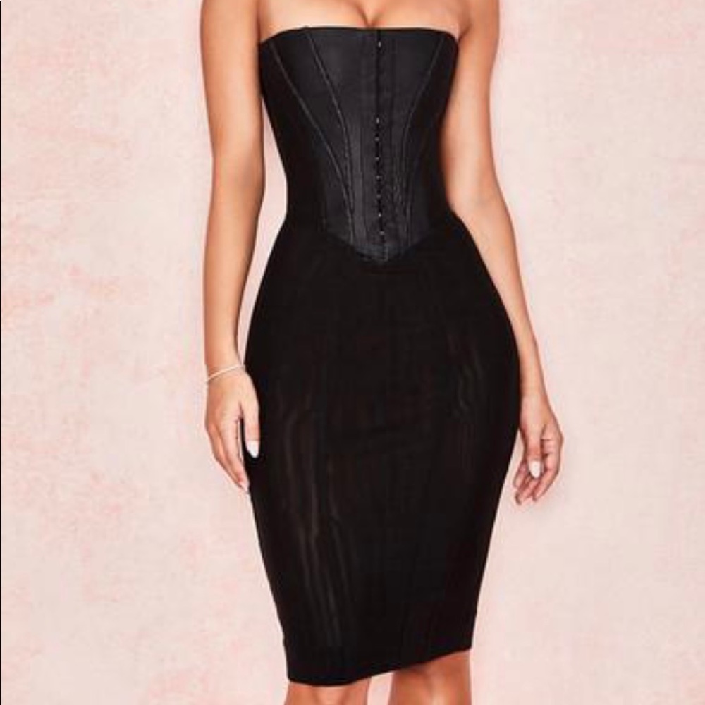 House of cb jaleesa strapless corset dress